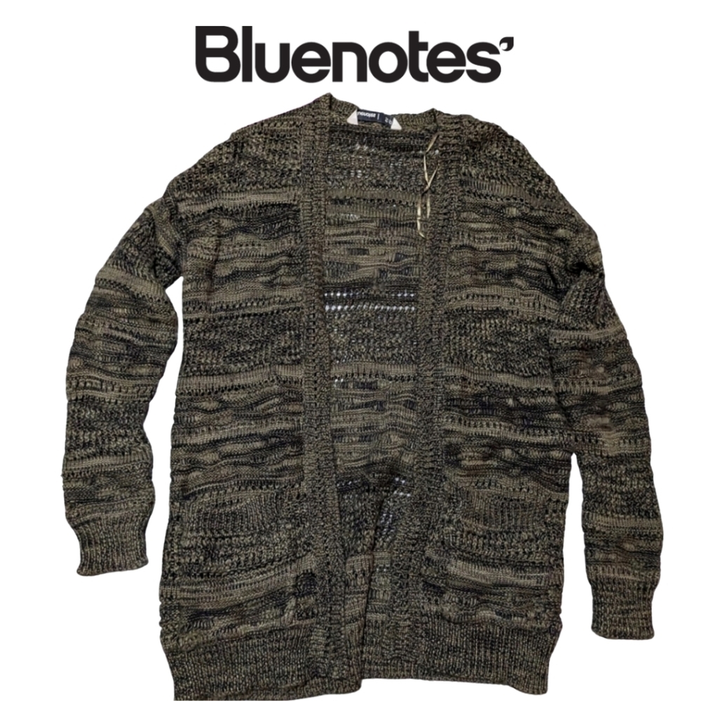 Bluenotes crochet/knit style, greenish colour, size small, cardigan
